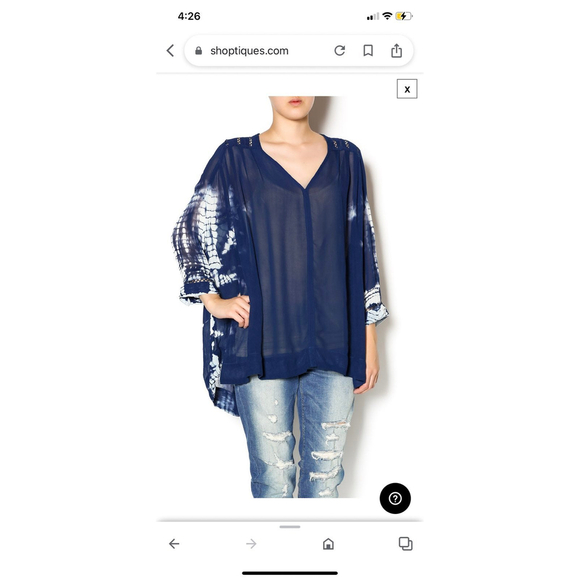 FREE PEOPLE TIE DIE TOP SMALL (OVERSIZED) - Picture 9 of 10